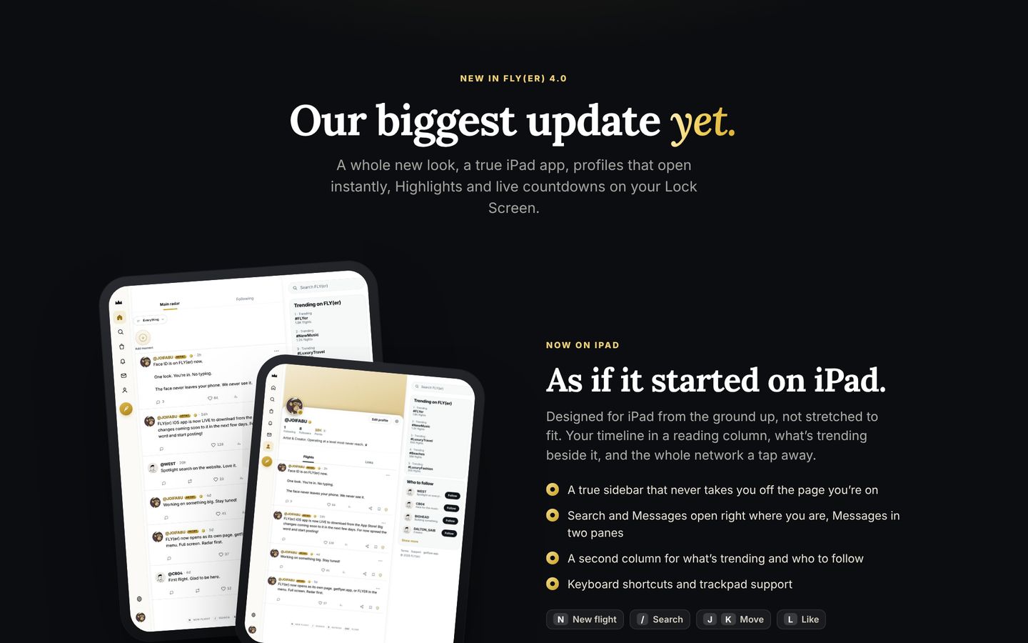 FLY(er): A true iPad showcase